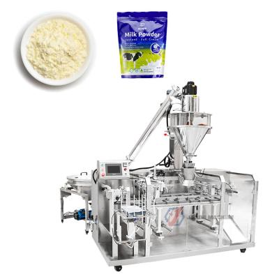 China Food auger milk powder filling / flour zipper premade bag doypack sealing packing machine for sale