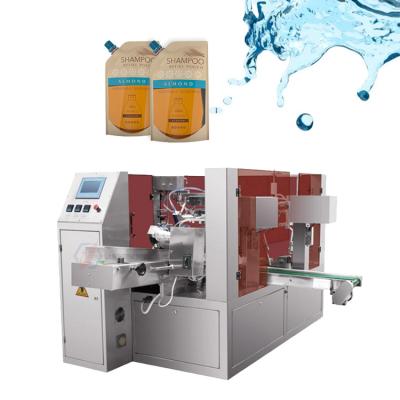 China Full automatic standing liquid pouch doypack shampoo filling sealing packaging machine for sale