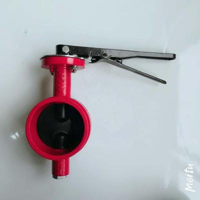 China General DN 100 4 Inch Butterfly Valve End Grooved Butterfly Valve for sale