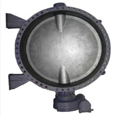 China General API 609 Ductile Iron Pneumatic Actuator Dual Flange Butterfly Valve For Sea Water for sale