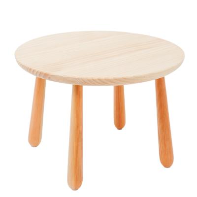 China JIA MU JIA Solid pine wood kids chair table extendable set eco-friendly Shandong good wood living room set table kids chair for sale