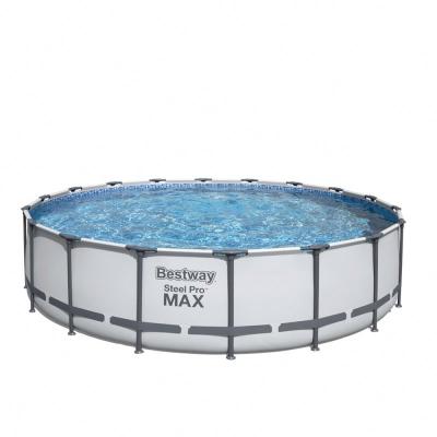 China Best Way 56462 Steel Frame Pools Set Round Shape Outdoor Removable Frame Pool for sale