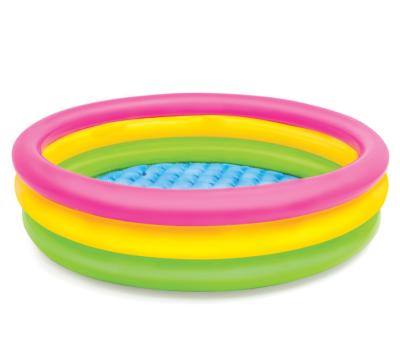 China Child Intex 57412 SUNSET GLOW POOL three-color swimming pool inflatable baby pool for sale