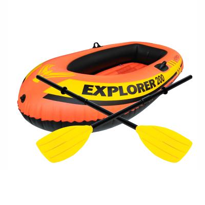 China PVC Tarpaulin INTEX 58331 2 Person Boat Set Large PVC Inflatable Kayak Fishing Boat Rowing Boat for sale