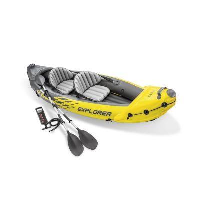 China Fishing Intex K2 Kayak 2 Person Inflatable Boat With Paddles And Pump for sale