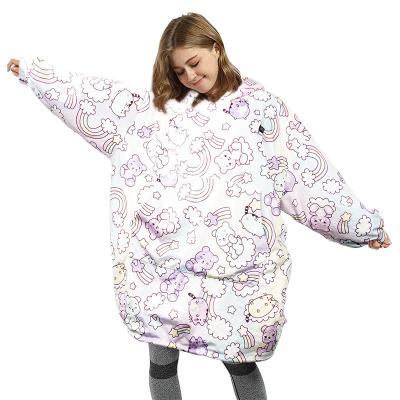 China Hooded Portable Electric Covering Hooded Covering Heated Super Warm Soft Comfortable Plush Crystal Fleece Oversize Heated Anti-Static for sale