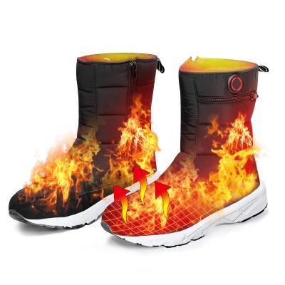 China New Design 3-Level Temperature Control Windproof Fabric Heated Boots Windproof Fabric Warms Heat Heated Shoes Electrically for sale