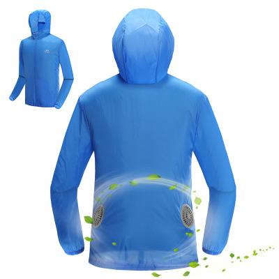 China Clothing Ultra Thin Super Anti UV Light Fan Hooded Anti UV Air Conditioned Skin Clothes Men's Summer Clothing for sale