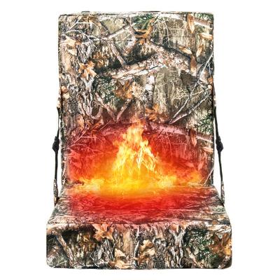 China Outdoor Memory Hunting Heating Cushion With Back Support Design For Ice Fishing Raising Camping Self Supporting Hunting Chair for sale