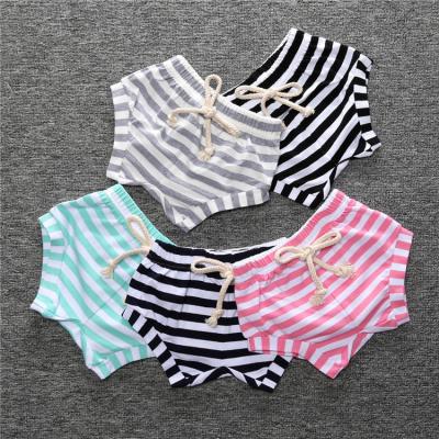 China Lovely Breathable Baby Kids Striped Cotton Shorts Newborn Infant Babies Summer Bottoms Casual Shorts Bloomers Hot Pants for sale