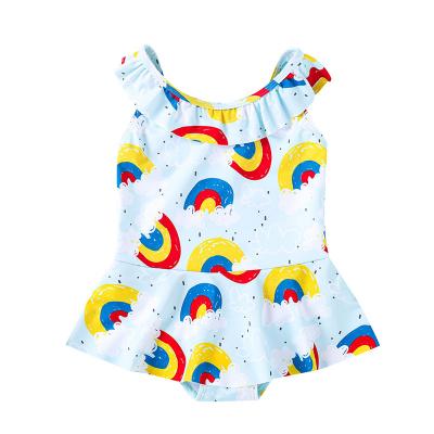 China 2021 Breathable Style Ruffle Swimwear Nine Piece Swimsuit Babies 0-3 Years Infants for sale