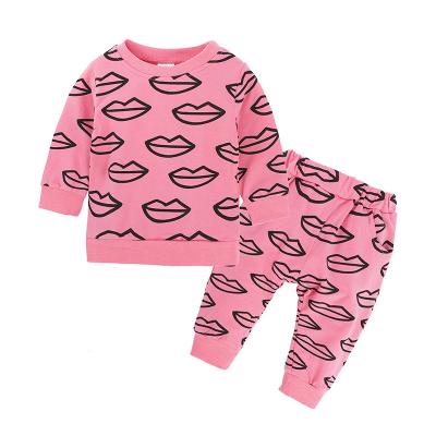 China New Style Cotton Breathable Toddler Set Printed Baby Suit Spring Autumn Sweatshirt+ Pants 2 Pcs Clothes For Babies 2017 for sale