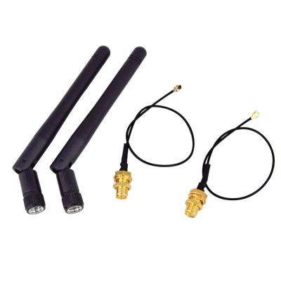 China 2.4G Pin Rubber Antenna Wireless Router Module Small WIFI 3DBI Indoor Folded Antenna 110mm Gain 2.4G Antenna for sale