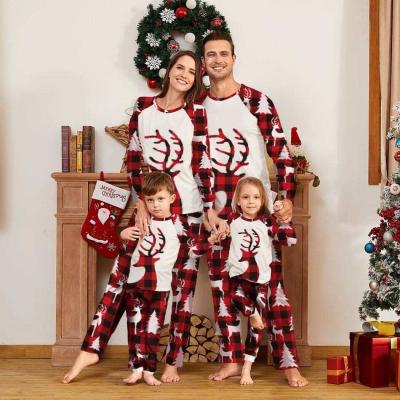 China Breathable Christmas parent-child wear Christmas European and American deer ladies pajamas parent-child home service main costume for sale