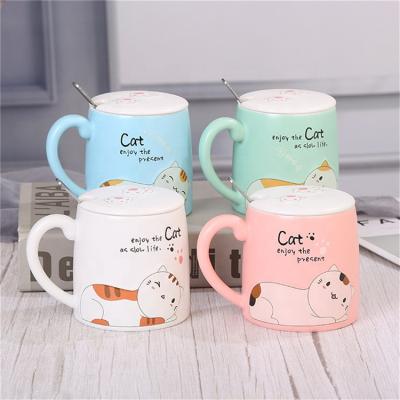 China Cute Viable Hot Selling Cartoon Style Modern Coffee Mug Colorful Ceramic Promotional Mug for sale