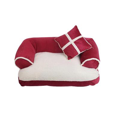 China Best Viable Wholesale Cheap Warm Black And White Pet Beds For Small Dog Couch for sale