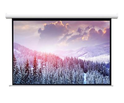 China 100 inch electric high quality cheap remote control electric projector screen with matte white fabric for sale