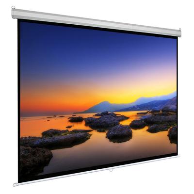 China 120 inch HD electric wall mount electric projector screen/motorized projection screen with aluminum housing/projector screen with IR,RF for sale