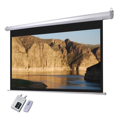 China Competitive Price Rolling Down Cinema Projector / Luxury Home Theater Tab Tensioned Screen /Motorized Projector Screen for sale