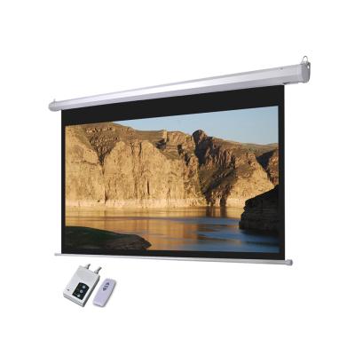 China Double Sided Home Wall Mounted Drop Down Projection Screen Indoor Cinema Projector Screen for sale