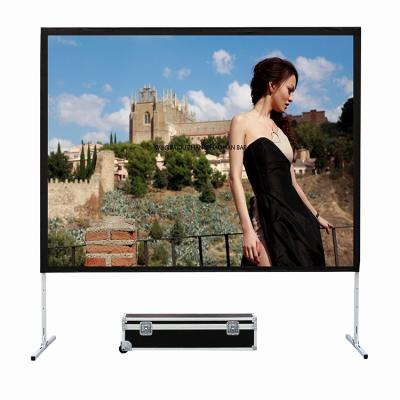 China Durable 150 Inch Fast Fold Projector Screen / 4:3 Fold Out Portable Outdoor Cinema for sale