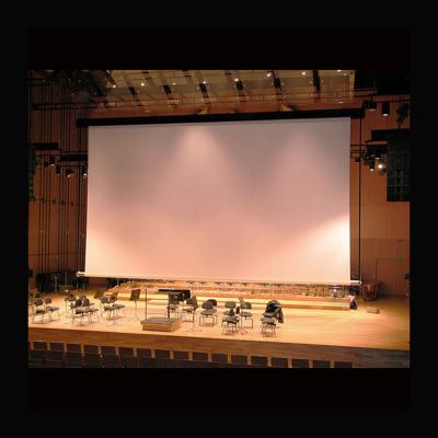 China Large 15ft motorized drop-down projection screen for sale