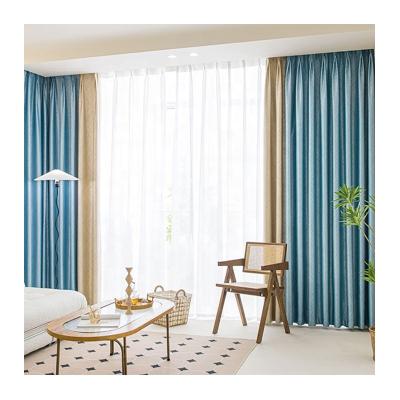 China Wholesale Blackout Polyester Blackout Hotel Curtain Thick 100% Heavy Fbric Curtain Fabrics For Living Room for sale