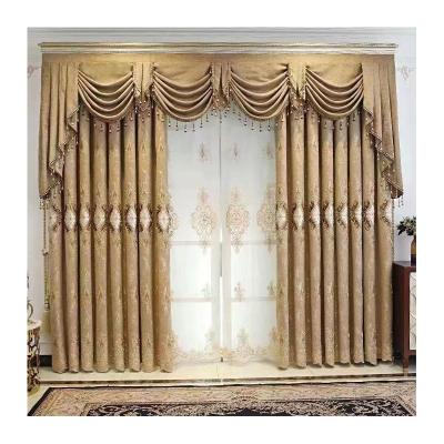 China Wholesale European Blackout Embroidery Blackout Cavity Chenille Curtain Fabrics And Yarns For Bedroom And Living Room for sale