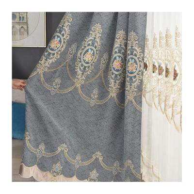 China Wholesale thick heavy blackout velvetembroidery fabrics for curtain blackout curtain fabrics material rolls fabrics for sale