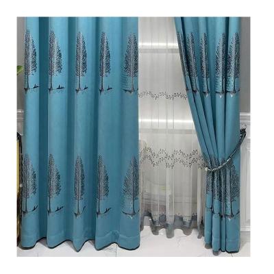 China Wholesale Polyester Washable Jacquard Curtain Fabric Blackout Blackout High Precision Floral Curtain Fabrics For Living Room for sale