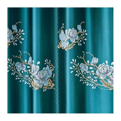 China Wholesale luxury blackout high precision satin fabric for curtain 90% blackout jacquard curtain fabric for sale