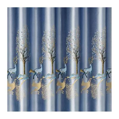 China Factory Supply High Precision Blackout Polyester Jacquard Curtain Fabric 90% Blackout Christmas Deer Soft Fabric For Curtains for sale