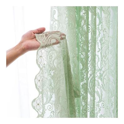 China Wholesale white jacquard breathable sheer curtain bead Tulle gauze for living room luxurytransparent voile curtain fabric for sale