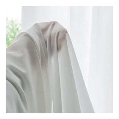 China Wholesale White Sheer Curtain Voile Fabric Waterproof High Quality Soft Soft Sheer Fabrics Sorting Fabrics For Window Drapes for sale