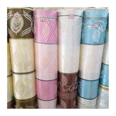 China Wholesale breathable stock clearance fabric for curtain polyester material for bedroom for sale jacquard curtain fabric for sale