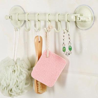 China Creative Minimalist 6 Hooks Kitchen Bathroom Bathroom Lock Type Wall Hooks Seamless Multifunctional Six Hooks for sale