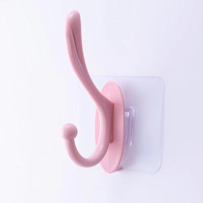 China Sustainable Wall Hooks Reusable Seamless Hooks Transparent, Waterproof and Oilproof, Heavy Duty Self Adhesive Bathroom Kitchen Hooks for sale