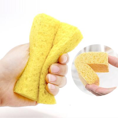 China Viable Natural Pot Brush Pot Viable Natural Kitchen Artifact Sponge Dish Sponge Wood Oil Cleaning Household Scouring Pad Cotton Non-Stick Magic Cloth for sale