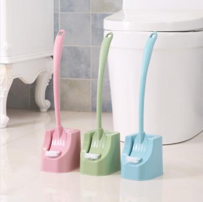 China Multiuse Low Durable Plastic Bathroom Long Handle Wc Double Sided Premium System Grade PP System Toilet Deep Cleaning Brush for sale