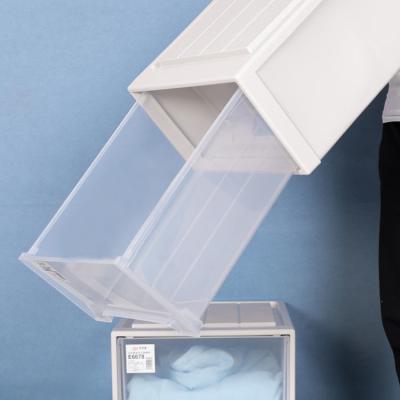 China Contemporary Type Drawer Plastic Transparent Clothing Matching Combo Storage Box for sale