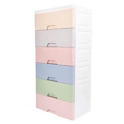 China Contemporary Thickened Drawer Storage Box Room Children's Toys Clothes Underwear Plastic Storage Cabinet for sale