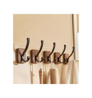 China Viable Punch Free Strong Wooden Clothes Hook, Bathroom Hook, Bedroom Hanger Hook for sale