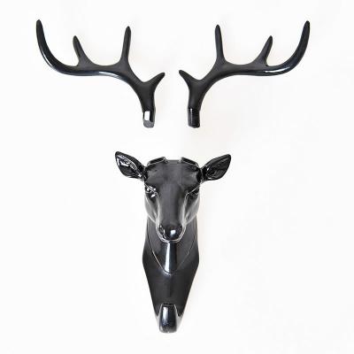 China Creative Seamless Antlers Strong Adhesive Sustainable Wall Decoration Hook for sale