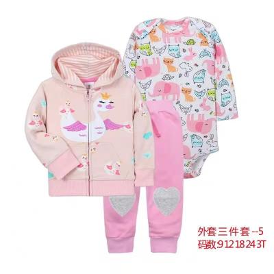 China Wholesale Price Winter Casual Baby Clothes 3pcs Cute Cartoon Clothing Set For Newborn Baby Girl for sale