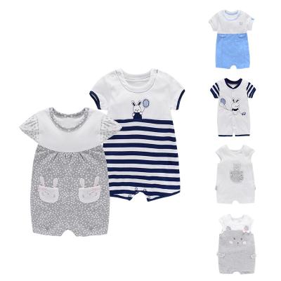 China 2021 new arrival summer cute baby short 100% cotton romper for boy and girl wholesale price baby clothes for sale