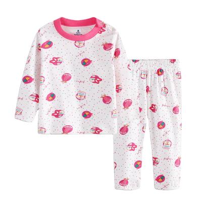 China Good Quality Breathable Double Side Cotton Baby Set Cute Printed Clothing Pajamas Toddler Girls Clothing Sets for sale