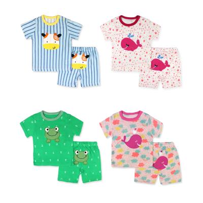 China China Anti Shrink Wholesale Best Selling 2 Pieces Baby Toddler Clothing Sets 100% Cotton Animal Girls Baby Dress Sets for sale