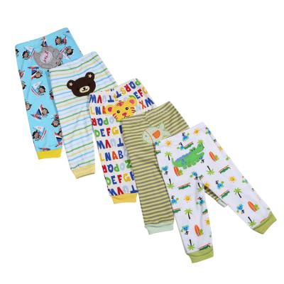 China New Arrival Breathable Baby Clothes Wholesale 5pcs High Quality Cute Embroidered Baby Long PP Pants for sale