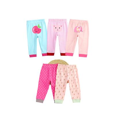 China Anti-wrinkle wholesale price fashion 5 pcs new baby pant suits cotton embroidered baby long pants for sale