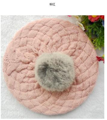 China Winter Sale Baby Fancy Solid High Quality Warm Hat Wool Thick Knitted Berets Baby Yarn Berets for sale